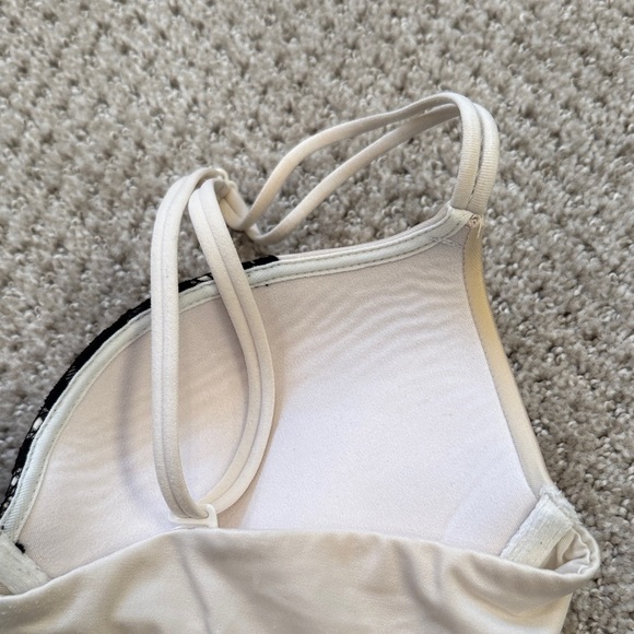 Victoria's Secret White Bra with Black Lace Detail- Push Up Bra - Picture 3 of 7